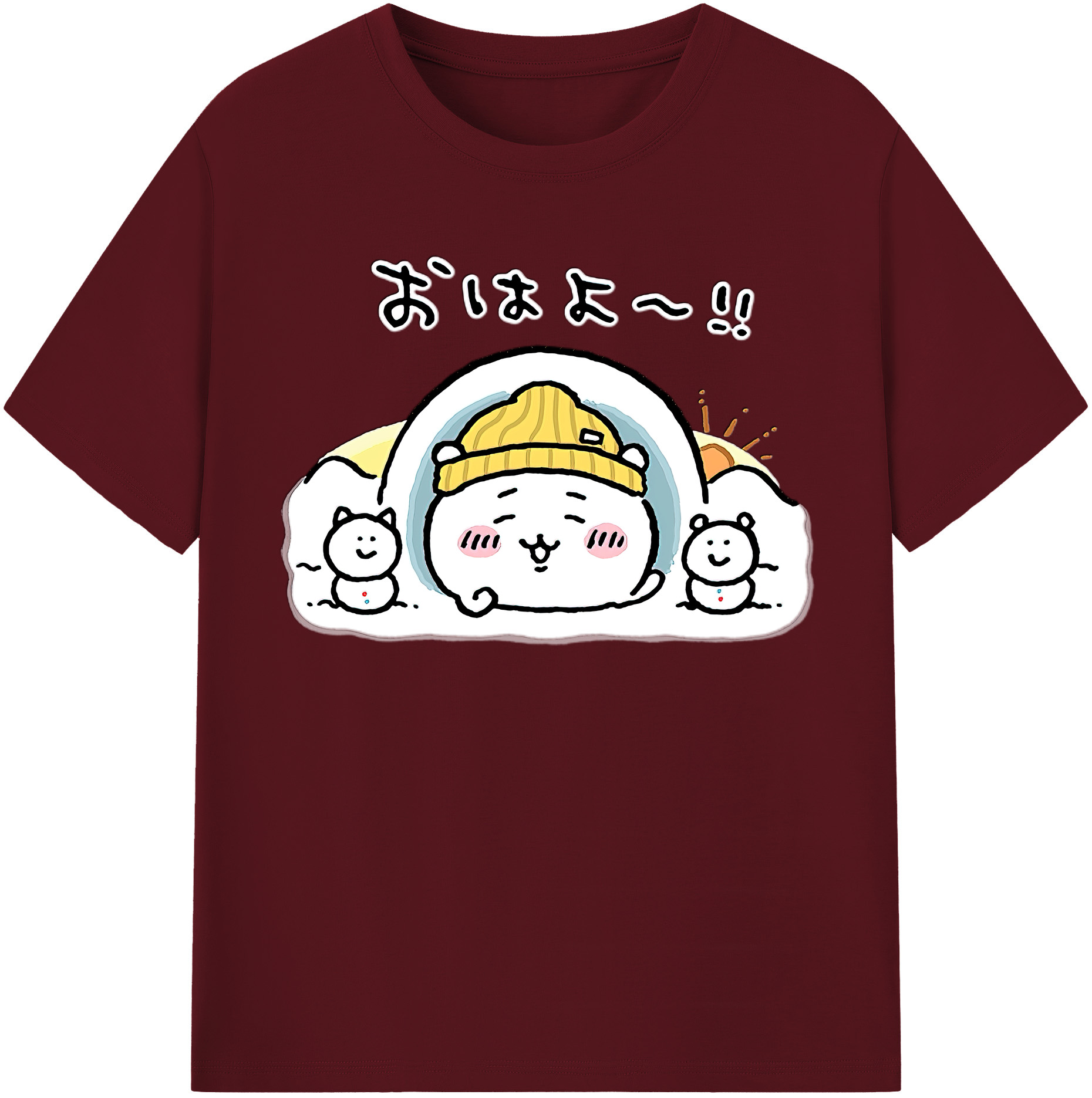 （画像用） ちいかわ ちいかわ Chii-kawa chiikawa 綿100％半袖Tシャツ（フロントプリント）
